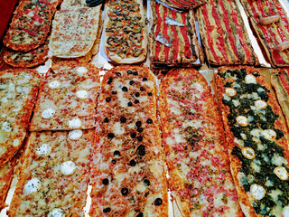 Cocas de recapte. Typical food from Catalonia, Spain.
