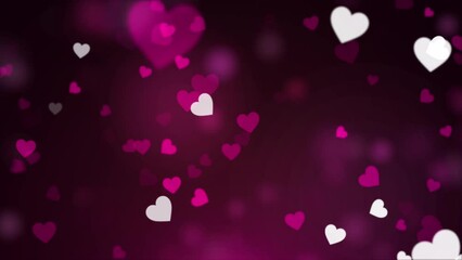 wedding pink heart shapes background video
