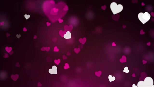 wedding pink heart shapes background video