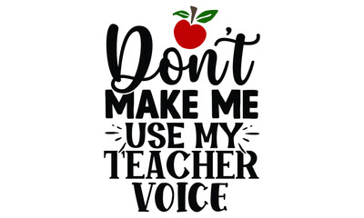 Naklejka premium Teacher SVG Design Template