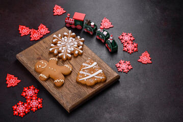 Delicious gingerbread cookies with honey, ginger and cinnamon