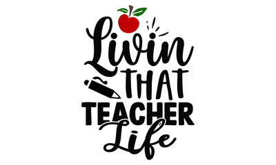 Obraz premium Teacher SVG Design Template
