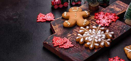 Delicious gingerbread cookies with honey, ginger and cinnamon