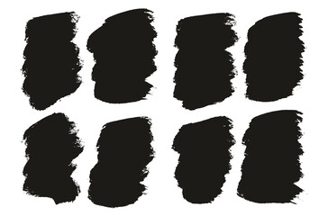 Round Brush Thick Short Background Artist Brush High Detail Abstract Vector Background Set 