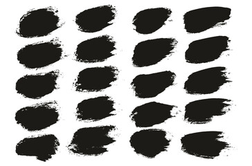 Round Brush Thick Short Background Artist Brush High Detail Abstract Vector Background Set 
