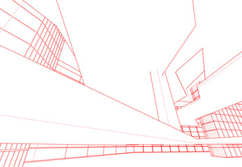 Abstract modern architecture