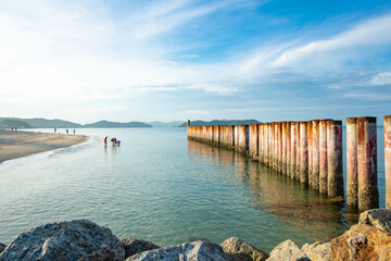 Fototapeta premium A beautiful view of Pantai Cenang Beach in Langkawi, Malaysia.