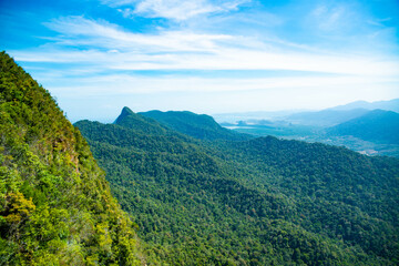 A beautiful view of Sky Bridge in Langkawi, Malaysia.