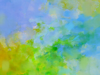 Obraz na płótnie Canvas 幻想的な水色の水彩テクスチャ背景 