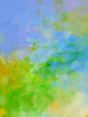 Obraz na płótnie Canvas 幻想的な自然の黄緑テクスチャ背景