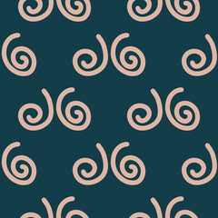 Swirl icon vector illustration. Seamless pattern. Hand drawn colorful design. Safety wind concept. Isolated graphic symbol. Autumn art sign. Brushstroke pictogram. Many doodle curve stroke