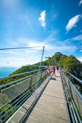 A beautiful view of Sky Bridge in Langkawi, Malaysia.