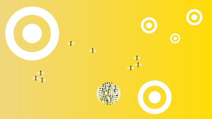 BEE VECTOR ILLUSTRATION BACKGROUND.