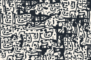 Obraz premium Hand Drawn Abstract Background. Vector Illustration