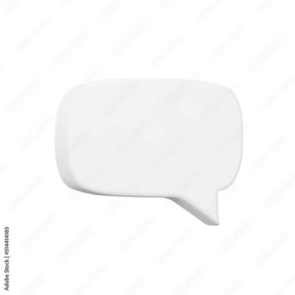 Poster speech bubble 3d icon. isolated object on a transparent background