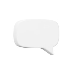 speech bubble 3d icon. Isolated object on a transparent background