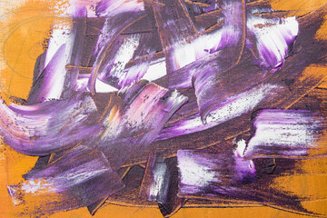 purple and white colors paint, abstract and modern drawing art