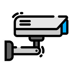 Isolated CCTV Color Line SVG Free Vector Graphic