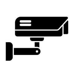 Isolated CCTV Glyph Icons SVG Free Vector Graphic