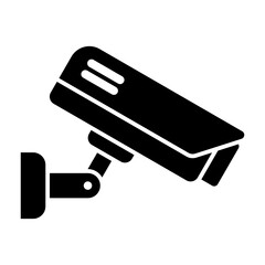 Isolated CCTV Glyph Icons SVG Free Vector Graphic