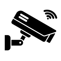 Isolated CCTV Glyph Icons SVG Free Vector Graphic