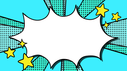 ポップな背景と吹き出し
