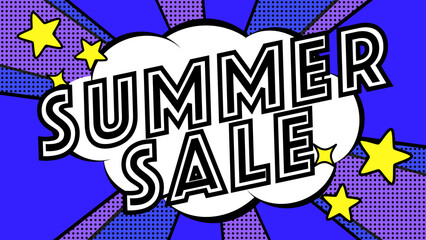 summerSALEの文字が飛び出す背景
