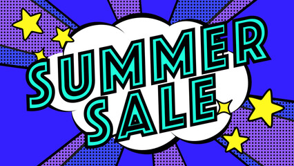 summerSALEの文字が飛び出す背景
