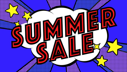 summerSALEの文字が飛び出す背景
