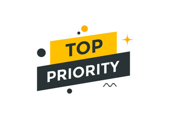 top priority text web template. social media post design
