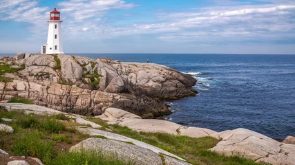 Foto op Canvas Looking at lighthouse in Peggy's Cove, Nova Scotia, Canada © Jonathan Dakin