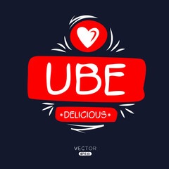 Creative (Ube) logo, Ube sticker, vector illustration.