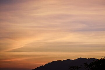 sunset over the mountains