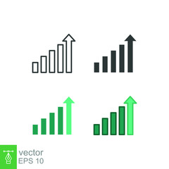 Level icon. Simple outline, solid, flat style. Up, next, pictogram, power, arrow, battery, button, game, step, volume, business concept. Vector design illustration isolated on white background. EPS 10