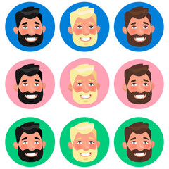  Bearded man cartoon character jpg image illustration