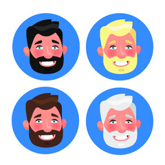  Bearded man cartoon character vector illustration