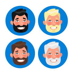  Bearded man cartoon character jpg image llustration