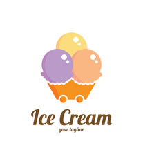 Ice cream logo template, suitable for company or personal business, game and the other