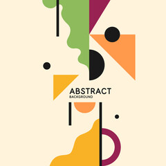 Composition with geometric shapes. Abstract background for design. Trendy stylish graphics