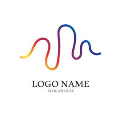 Obraz premium Sound waves vector illustration