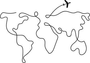 Logo of an airline or travel company that helps people travel. Vector illustration