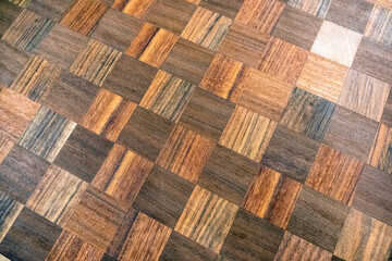 Wall and floor made of wood material, background image.