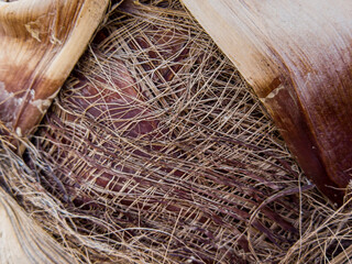 Wall and floor made of wood material, background image.