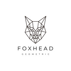 Fototapeta premium Fox head logo icon design template
