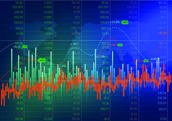 world economic and financial market graph background image