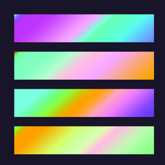 Set of holographic chrome gradients.