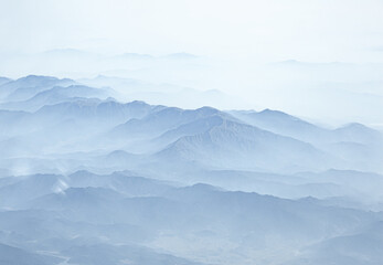 Fototapeta na wymiar the mountain range of beijing China