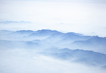 Fototapeta na wymiar the mountain range of beijing China