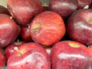 Fresh red apples good for multimedia background group of red ripe apples