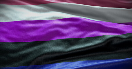 Genderfluid symbol background. 3D illustration